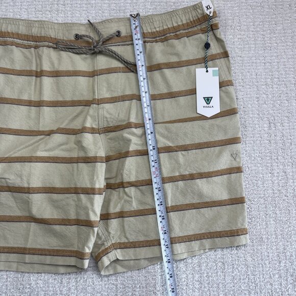 NWT Vissla Board Shorts Mens XL Mixer 17.5 Lined Tan Elastic Waist Beach Surf - Picture 6 of 12
